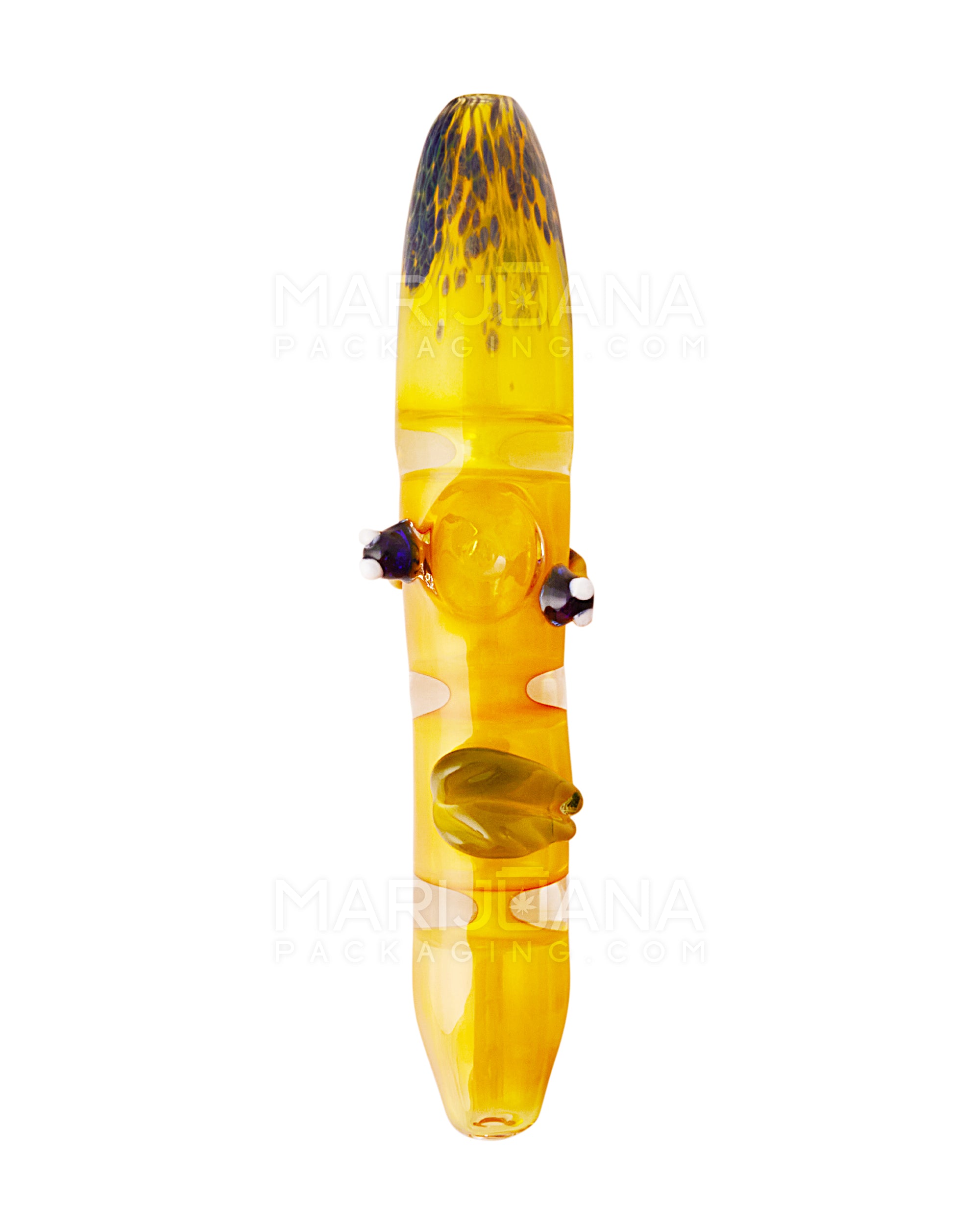 Bee Leaf Fumed Steamroller Hand Pipe | 6.25in Long - Glass