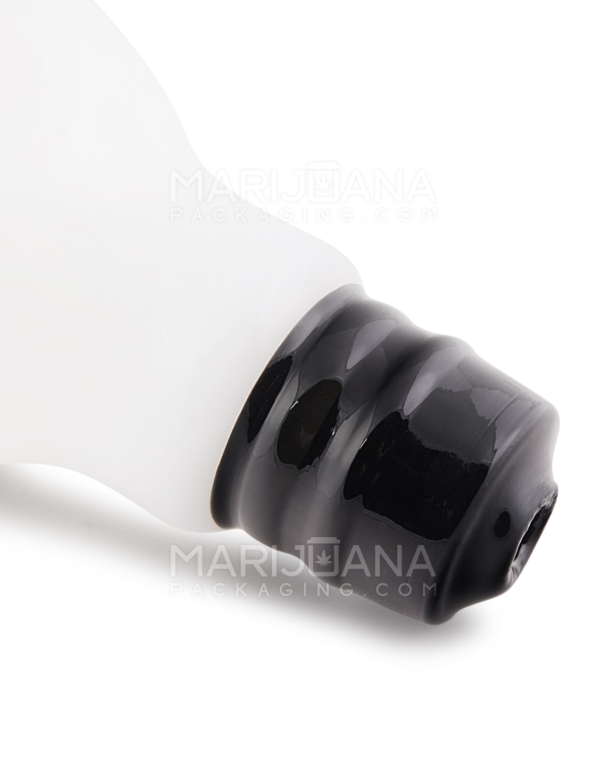 Lightbulb Style Hand Pipe | 4.5in Long - Glass - White