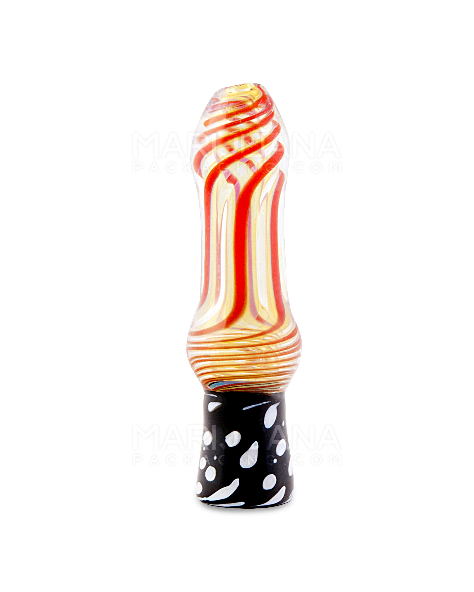Fumed Spotted Bowl Chillum Hand Pipe | 3.25in Long - Glass - Assorted