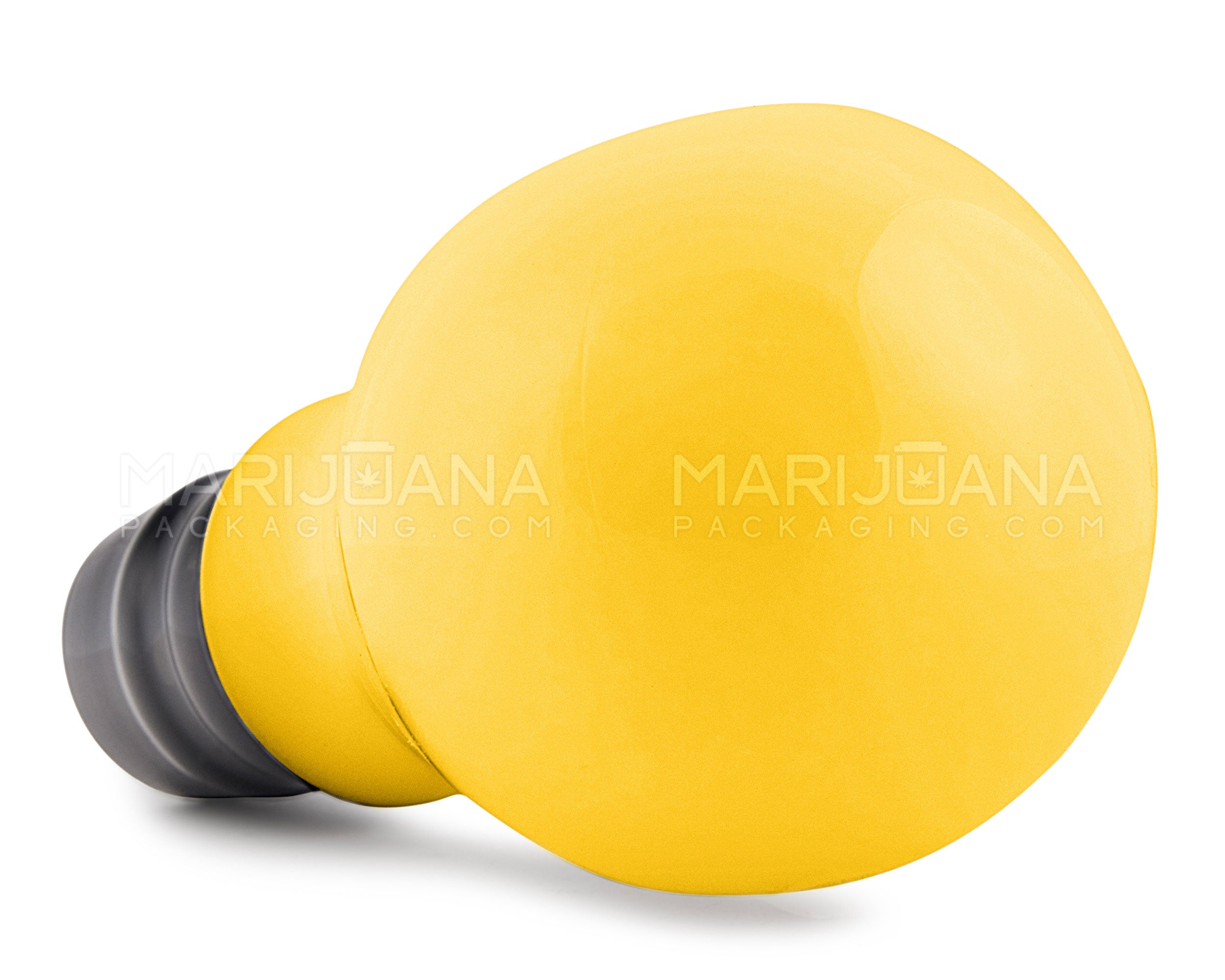 Lightbulb Style Hand Pipe | 4.5in Long - Glass - Yellow - 5
