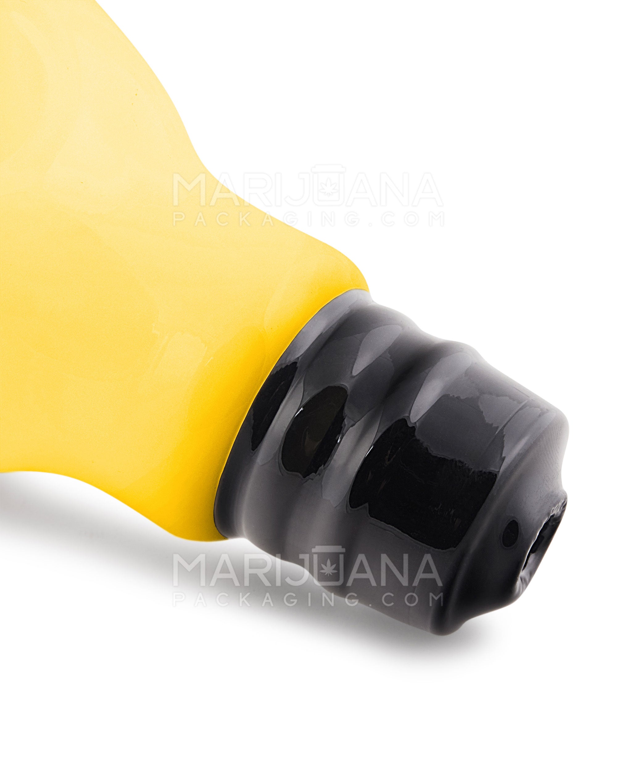 Lightbulb Style Hand Pipe | 4.5in Long - Glass - Yellow - 6