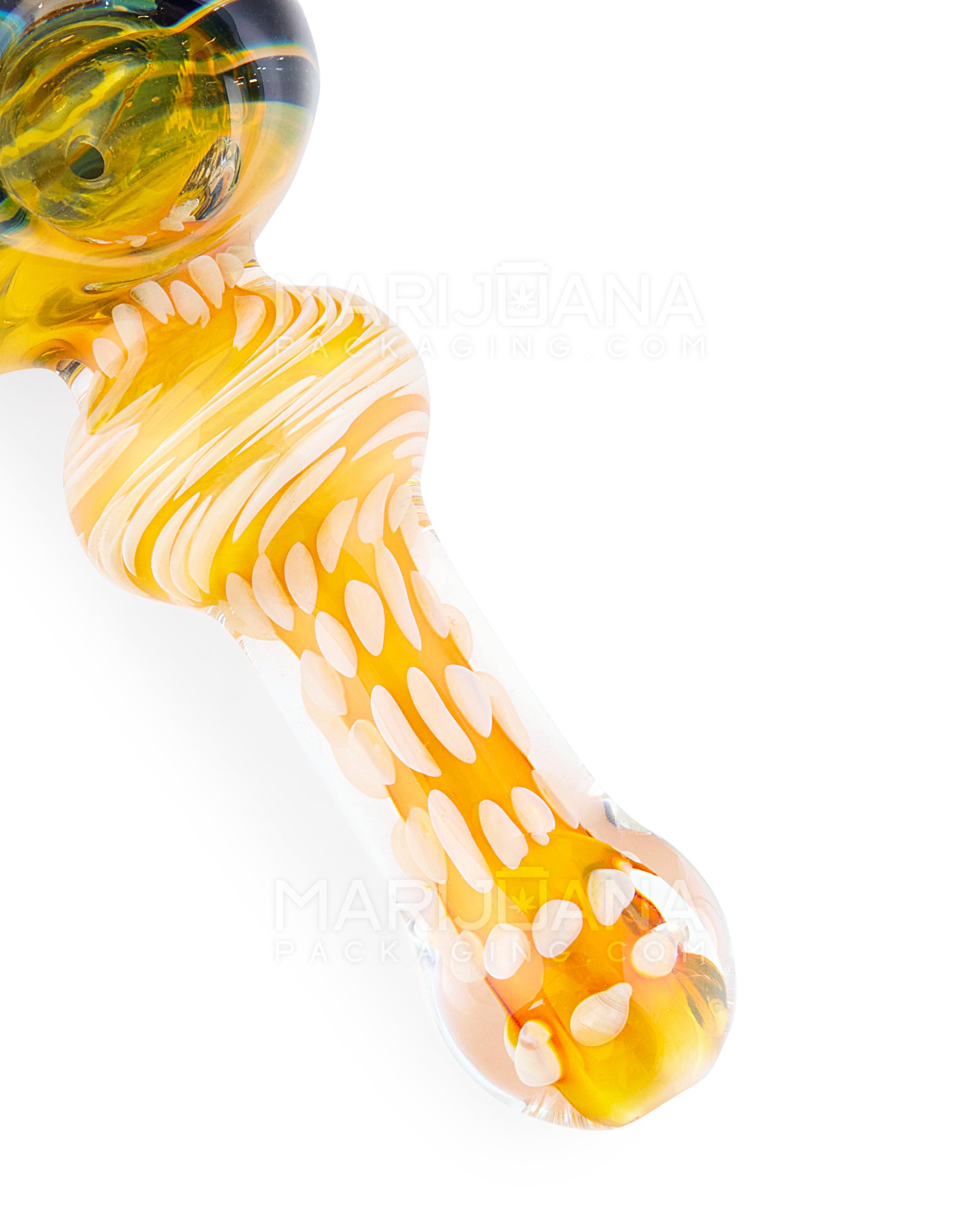 Fumed Spotted Galaxy Swirl Bowl Spoon Hand Pipe | 5in Long - Glass - Assorted - 5