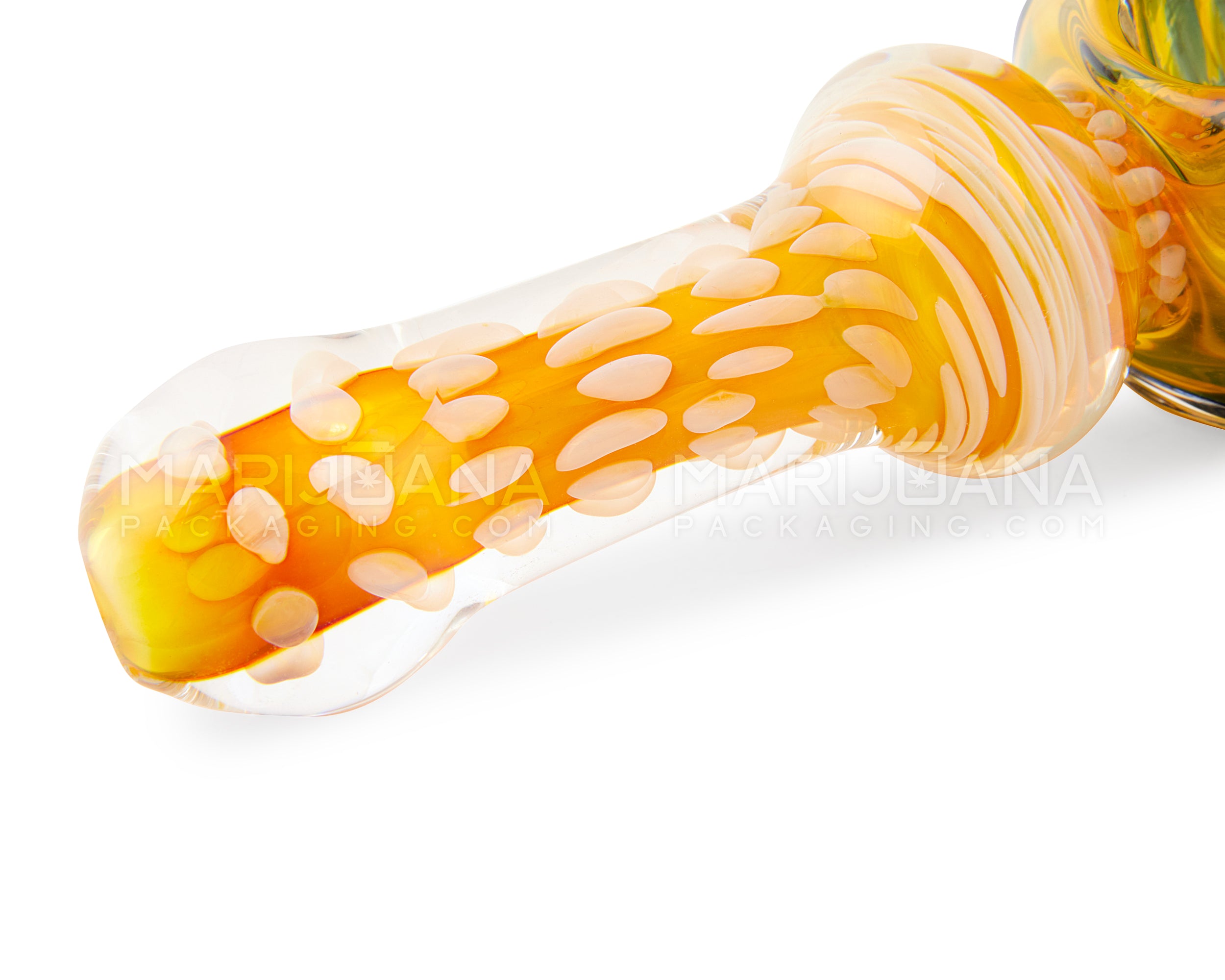Fumed Spotted Galaxy Swirl Bowl Spoon Hand Pipe | 5in Long - Glass - Assorted - 6