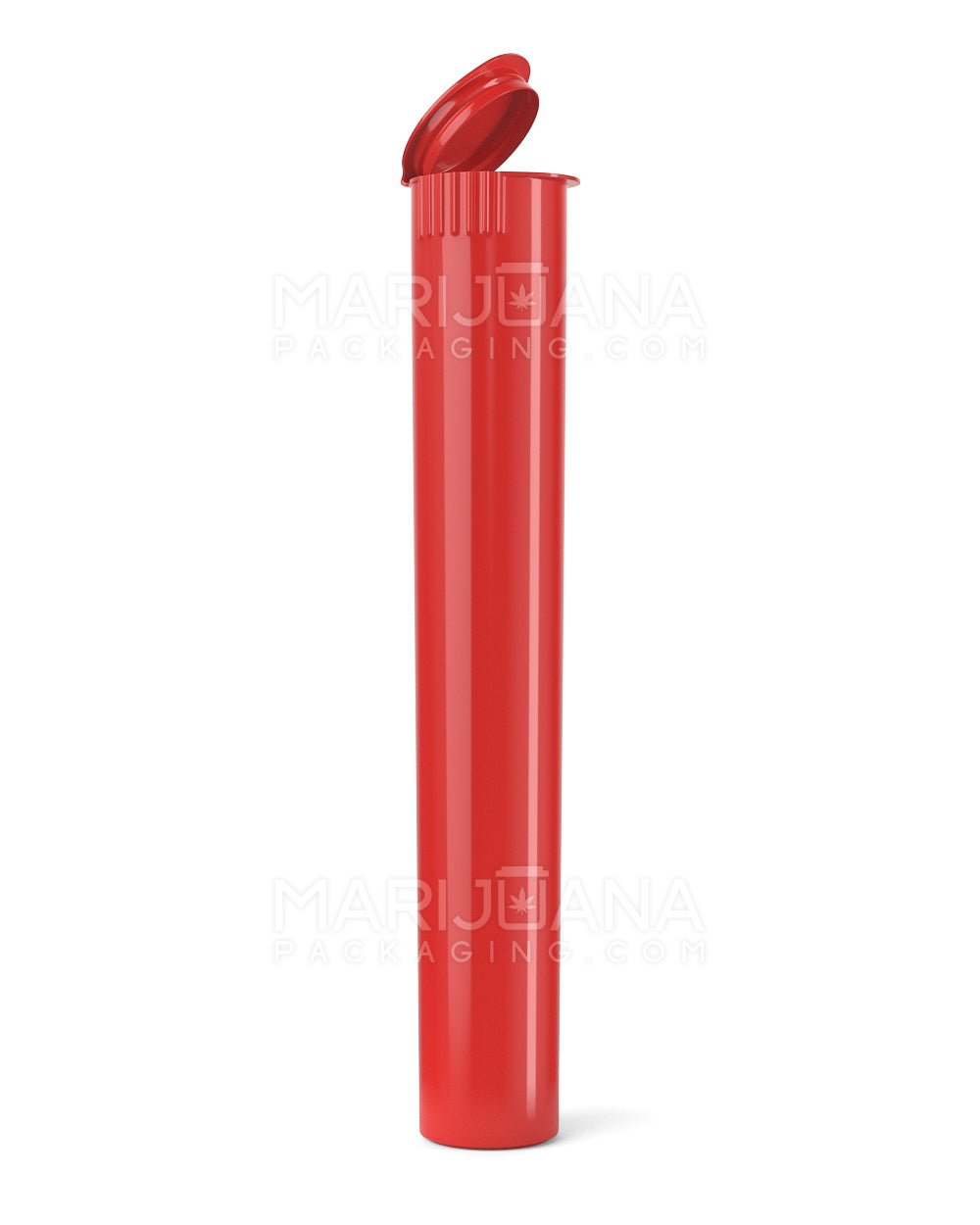 Child Resistant King Size Pop Top Opaque Plastic Pre-Roll Tubes | 116mm - Red | Sample