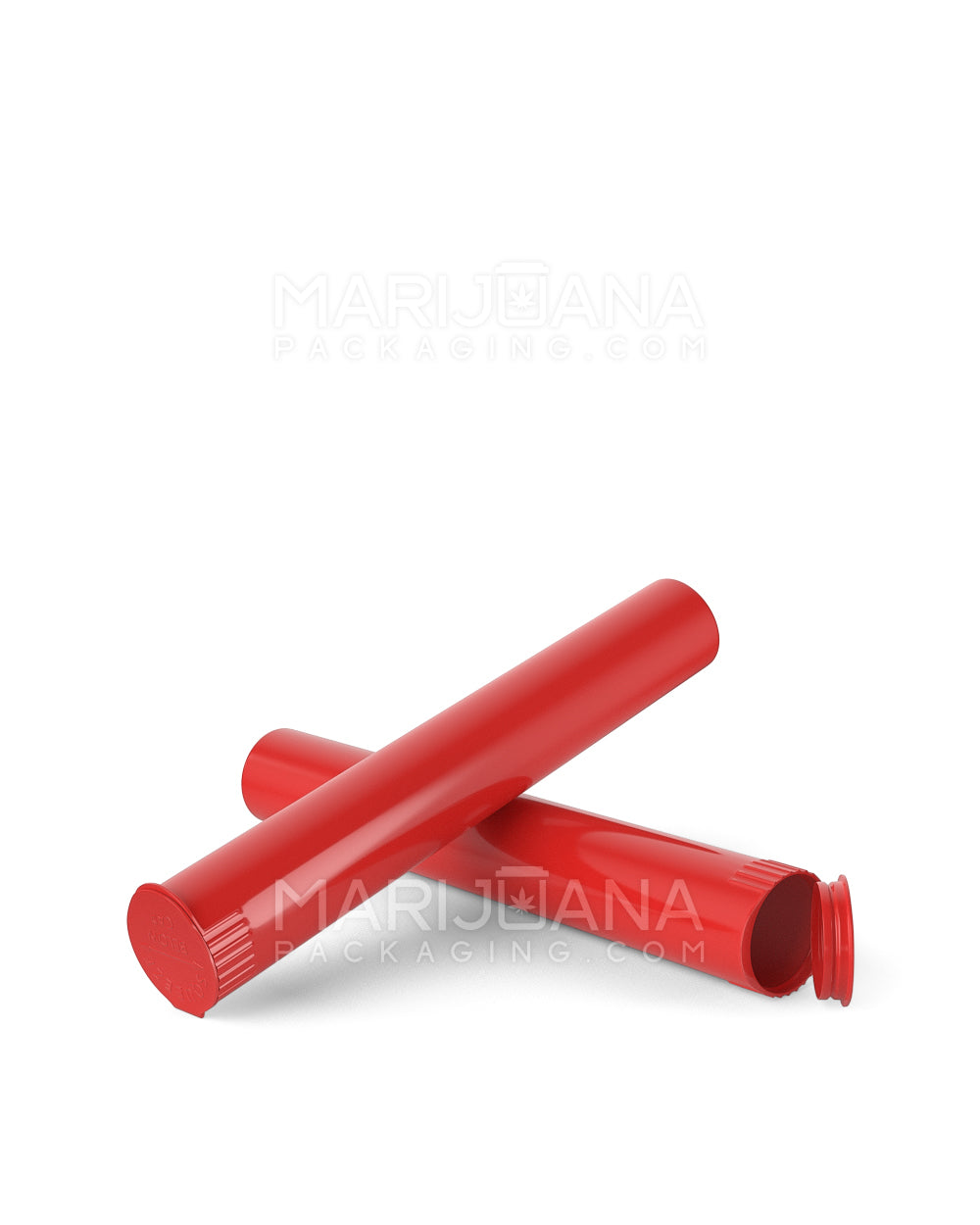 Child Resistant | King Size Pop Top Opaque Plastic Pre-Roll Tubes | 116mm - Red - 1000 Count