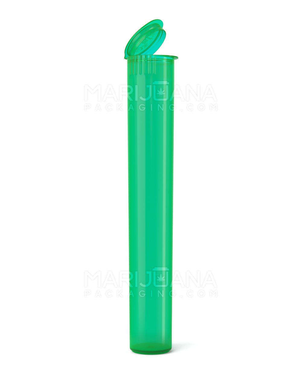 Child Resistant King Size Pop Top Translucent Plastic Pre-Roll Tubes | 116mm - Green | Sample