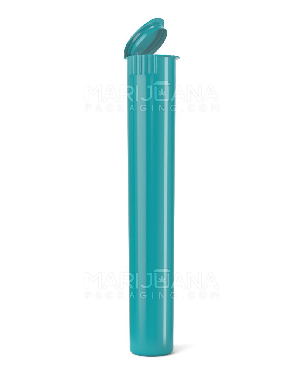 Child Resistant King Size Pop Top Opaque Plastic Pre-Roll Tubes | 116mm - Teal | Sample