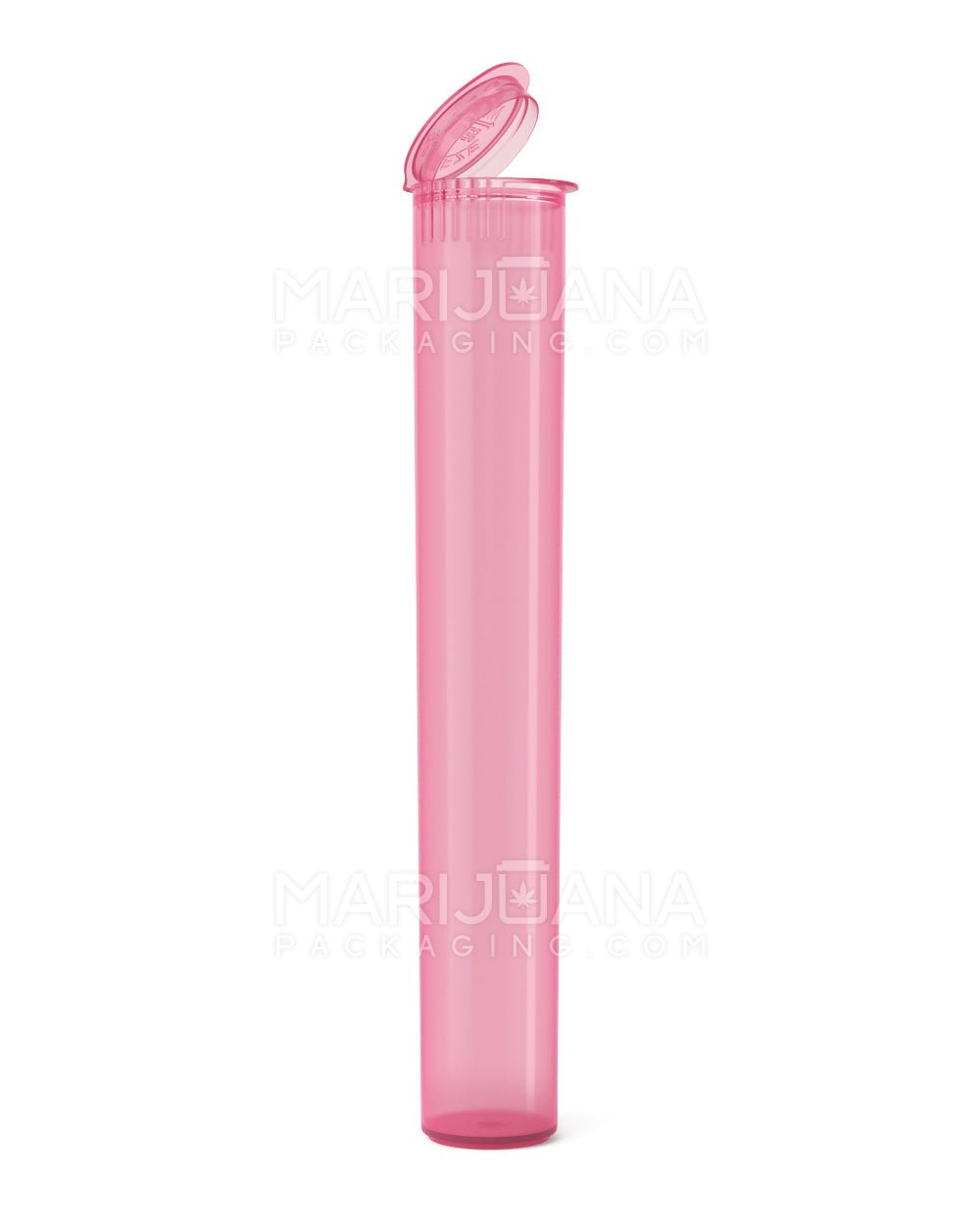 Child Resistant King Size Pop Top Translucent Plastic Pre-Roll Tubes | 116mm - Pink | Sample