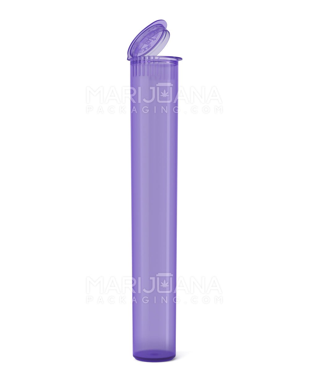 Child Resistant King Size Pop Top Translucent Plastic Pre-Roll Tubes | 116mm - Purple | Sample