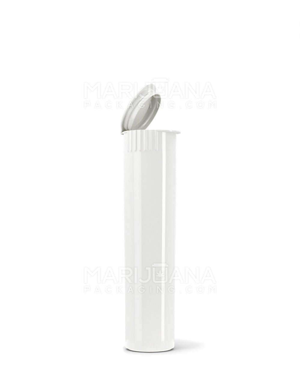 Child Resistant Pop Top Opaque Plastic Pre-Roll Tubes | 80mm - White | Sample