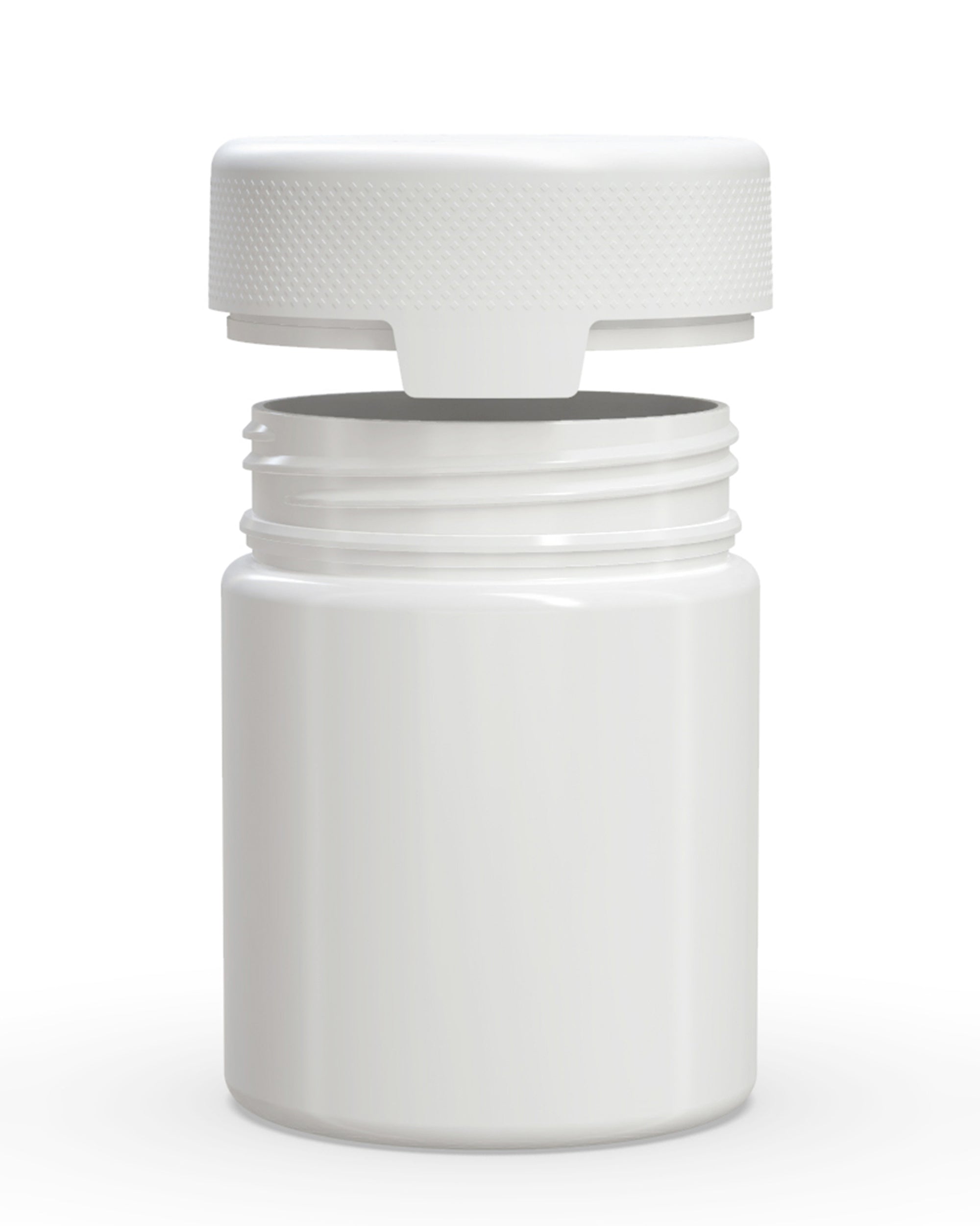 CHUBBY GORILLA | Child Resistant White Plastic Aviator XL Container w/ White Cap | 550mL - 18.5oz - 60 Count