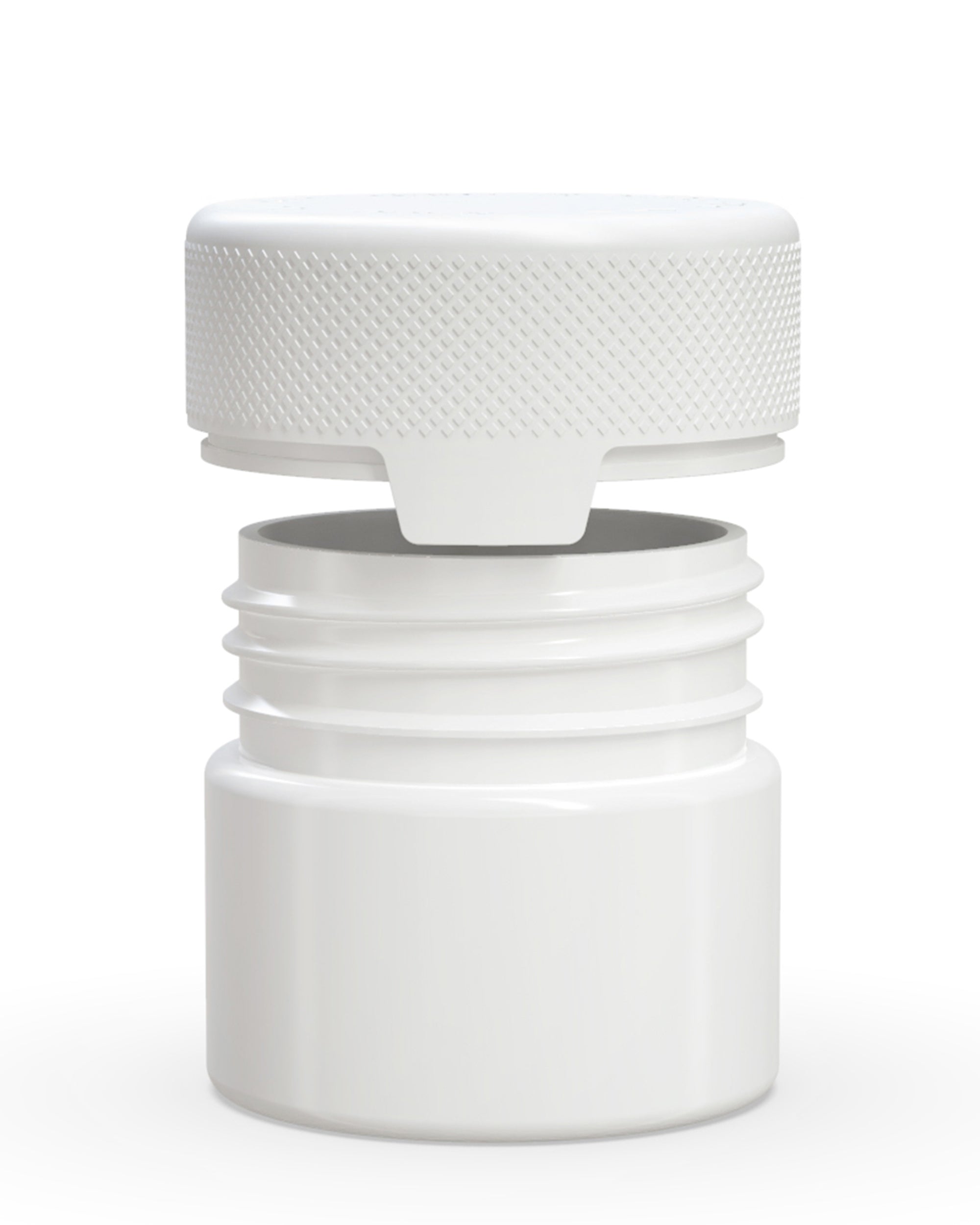 CHUBBY GORILLA | Child Resistant White Plastic Aviator Container w/ White Cap | 60mL - 2oz - 500 Count