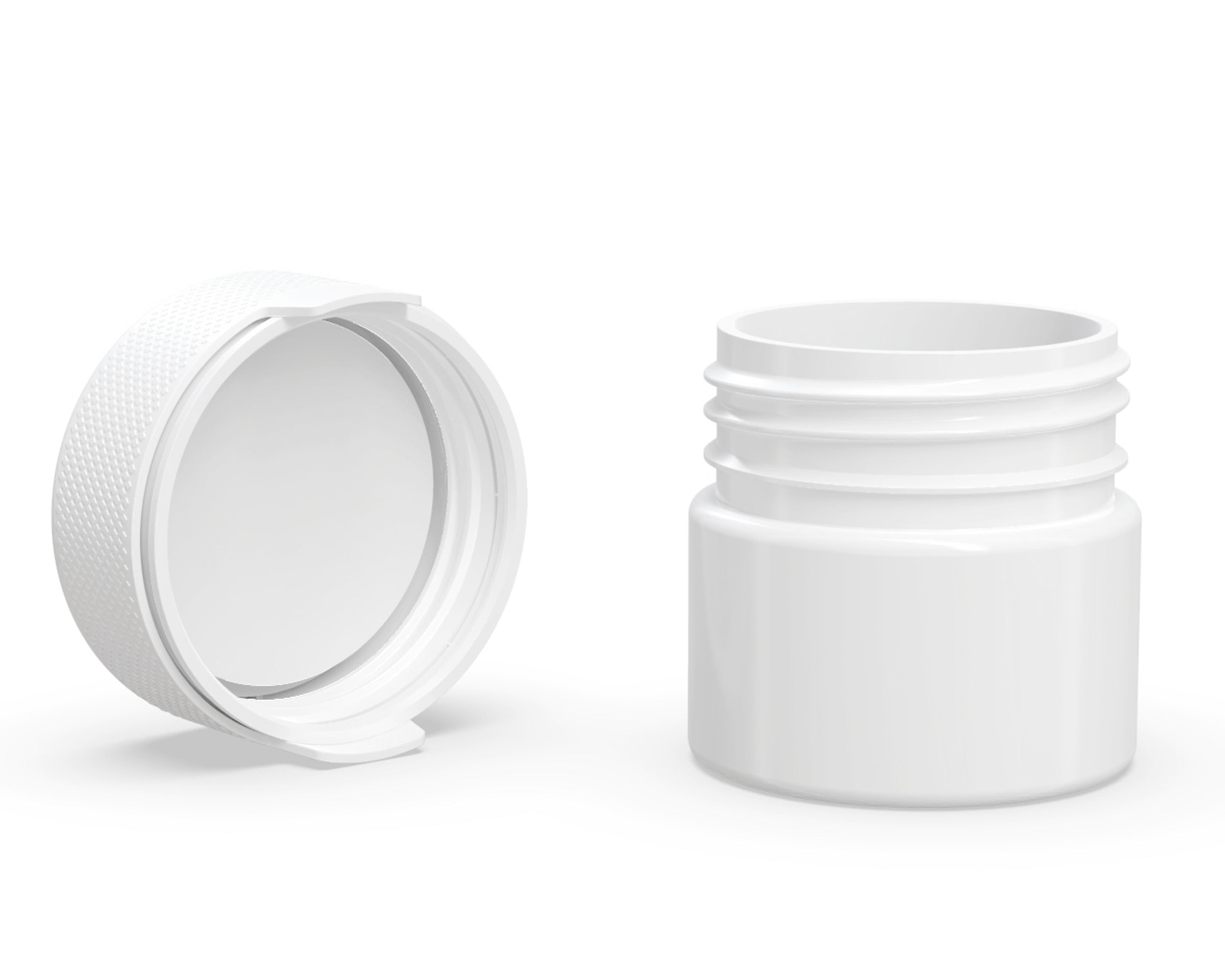 CHUBBY GORILLA | Child Resistant White Plastic Aviator Container w/ White Cap | 60mL - 2oz - 500 Count