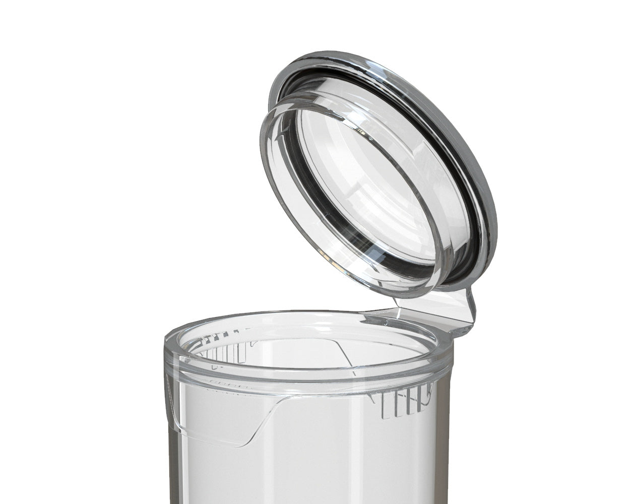 CHUBBY GORILLA | Child Resistant Pop-Cap Clear Aviator Plastic Tubes | 116mm - Clear Cap - 1500 Count