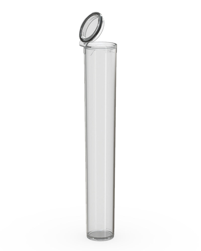 CHUBBY GORILLA | Child Resistant Pop-Cap Clear Aviator Plastic Tubes | 116mm - Clear Cap - 1500 Count