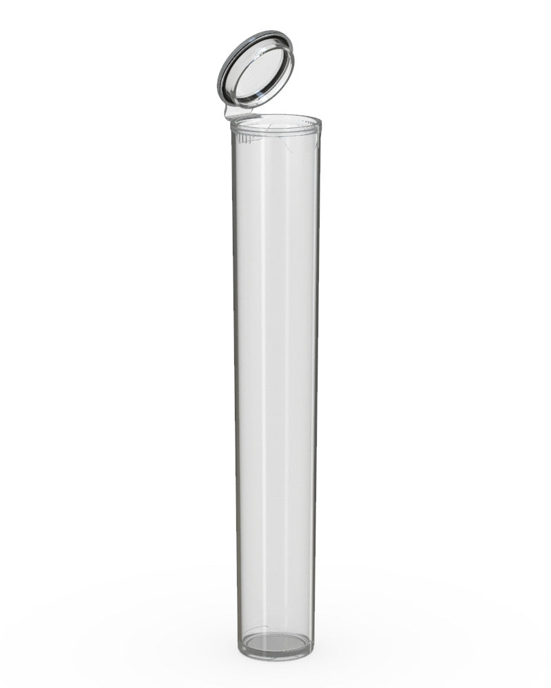 CHUBBY GORILLA | Child Resistant Pop-Cap Clear Aviator Plastic Tubes | 116mm - Clear Cap - 1500 Count