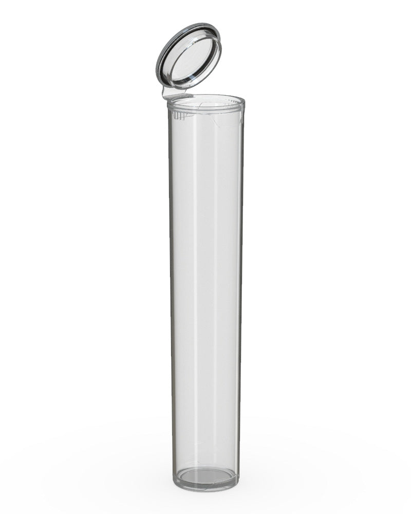 CHUBBY GORILLA | Child Resistant Pop-Cap Clear Aviator Plastic Tubes | 98mm - Clear Cap - 1500 Count