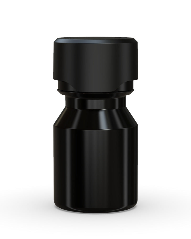 CHUBBY GORILLA Child Resistant Stubby Aviator Shot Bottles Black | 30mL - w/ Black Lid | Sample