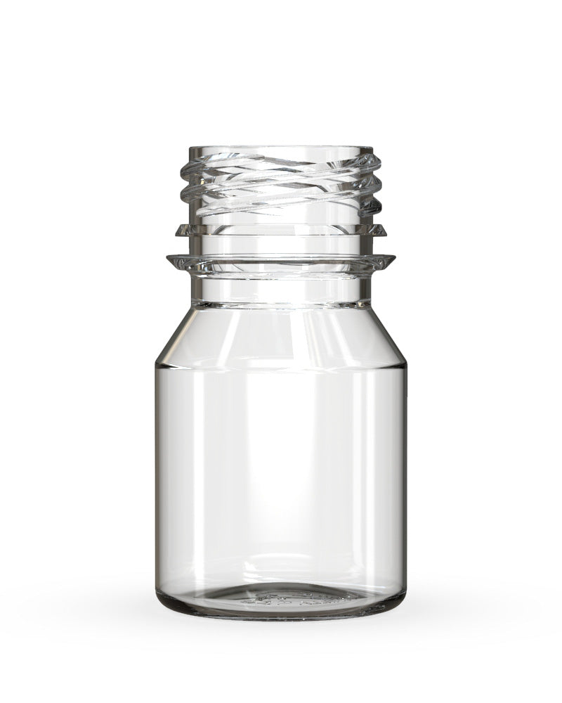 CHUBBY GORILLA | Child Resistant Stubby Aviator Shot Bottles Clear | 30mL - w/ Clear Lid - 800 Count