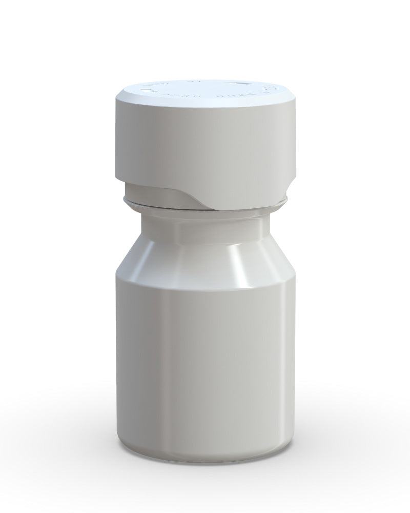 CHUBBY GORILLA | Child Resistant Stubby Aviator Shot Bottles White | 30mL - w/ White Lid - 800 Count