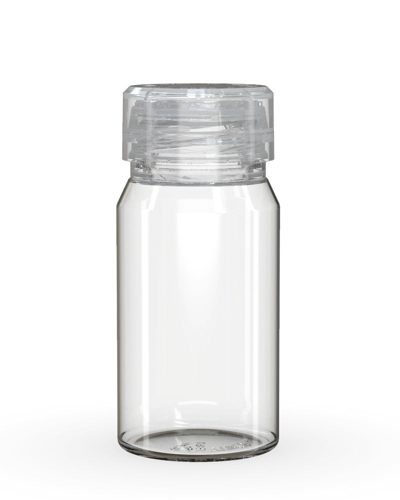 CHUBBY GORILLA Child Resistant Mini Aviator Shot Bottles Clear | 60mL - w/ Clear Lid | Sample