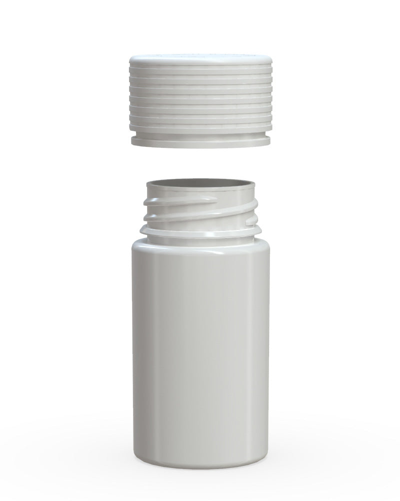 CHUBBY GORILLA | Child Resistant White Plastic Mini Spiral Jar w/ White Cap | 55mm - 1oz - 200 Count