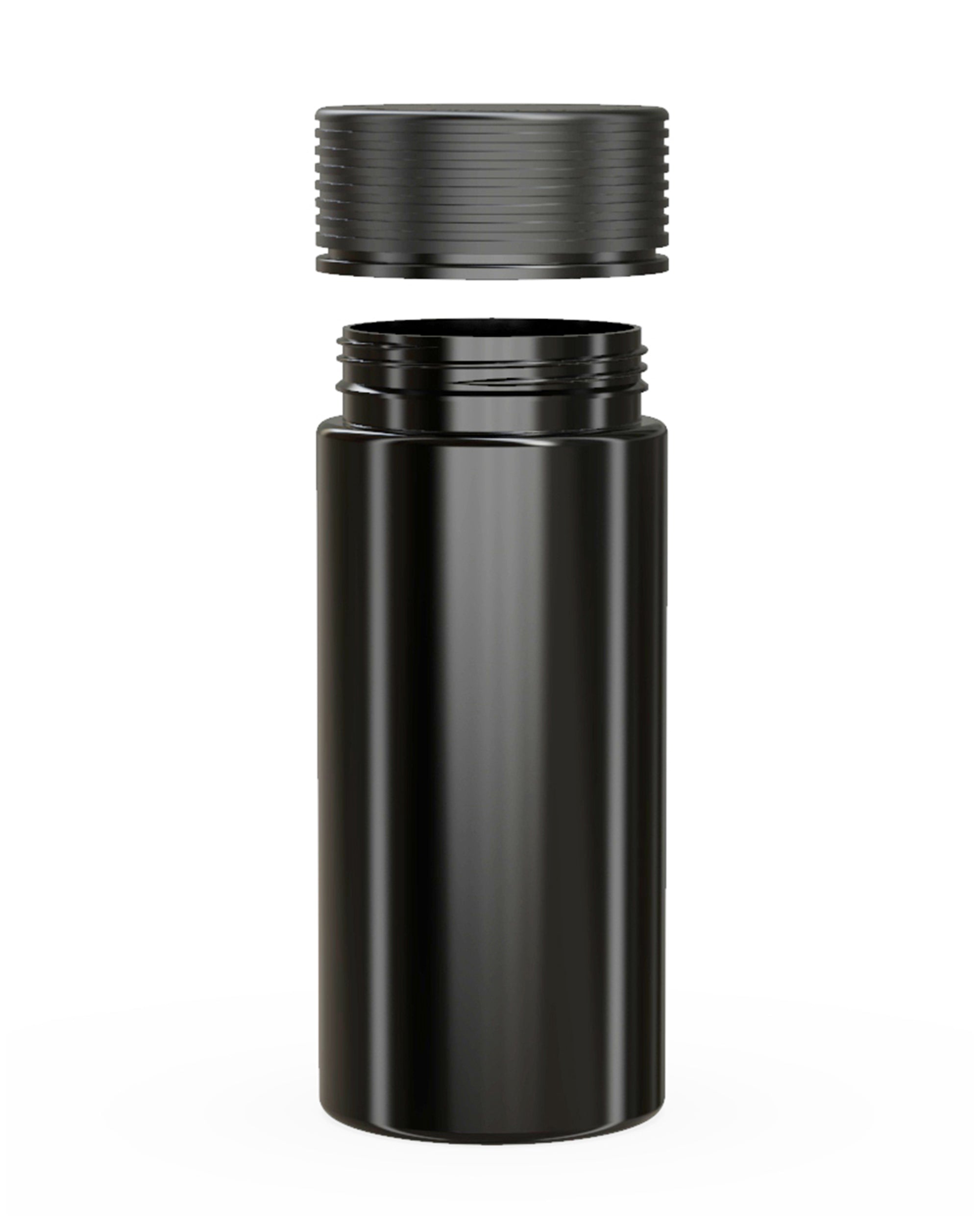 CHUBBY GORILLA | Child Resistant Black Plastic Spiral Jar w/ Black Cap | 55mm - 8oz - 200 Count