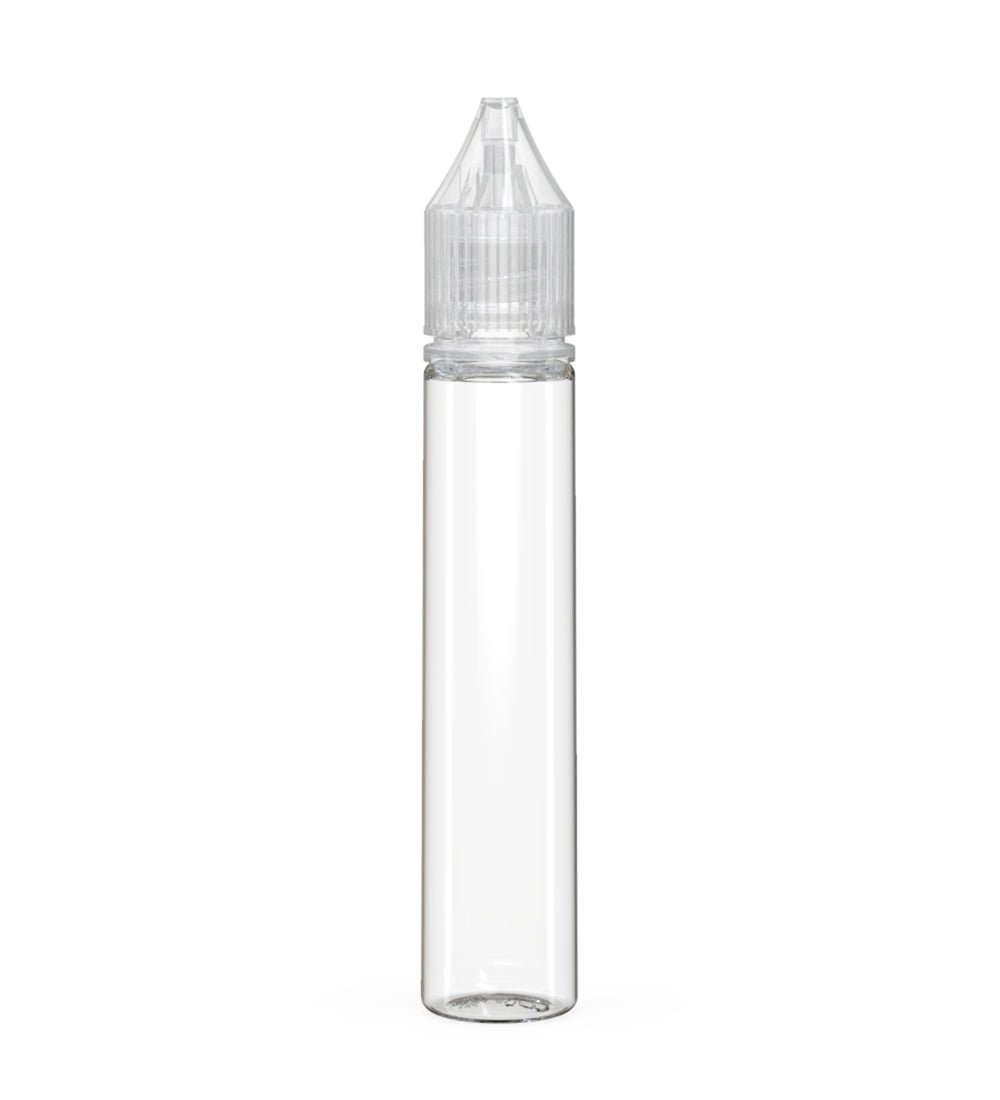 CHUBBY GORILLA | Child Resistant Unicorn V3 PET Dropper Bottles w/ Clear Lid | 30mL - Clear | Sample
