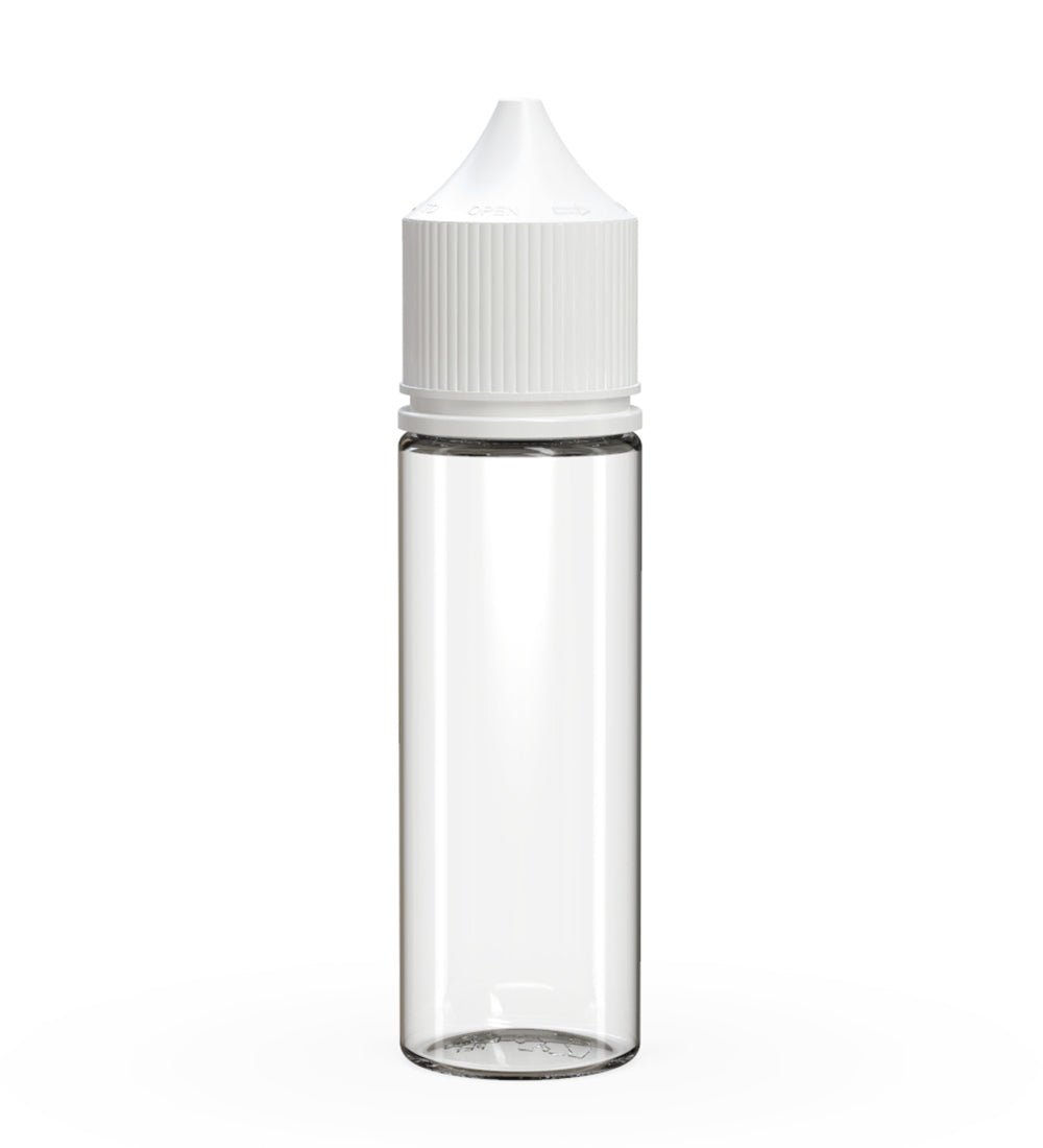 CHUBBY GORILLA Child Resistant Unicorn V3 PET Dropper Bottles Clear | 50mL - w/ White Lid | Sample