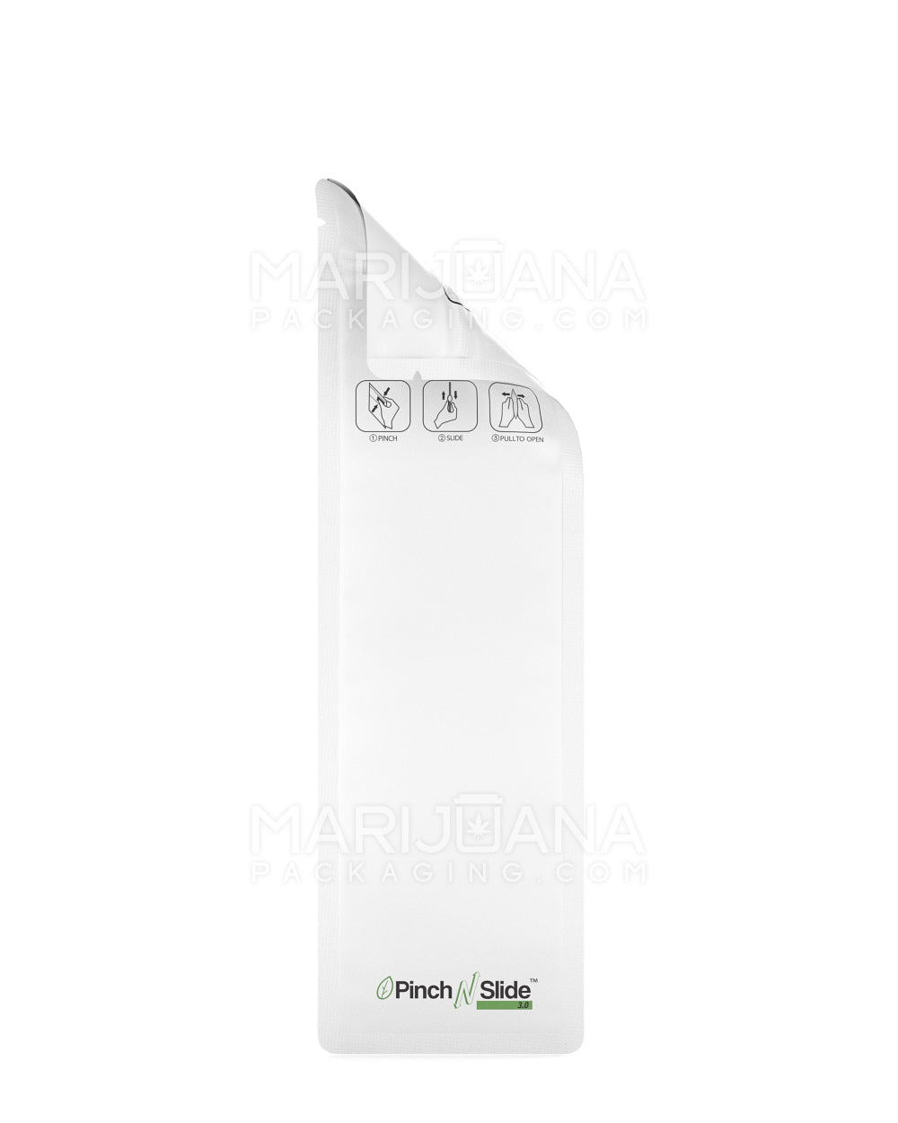 White Pinch N Slide Mylar Bag - folded down top