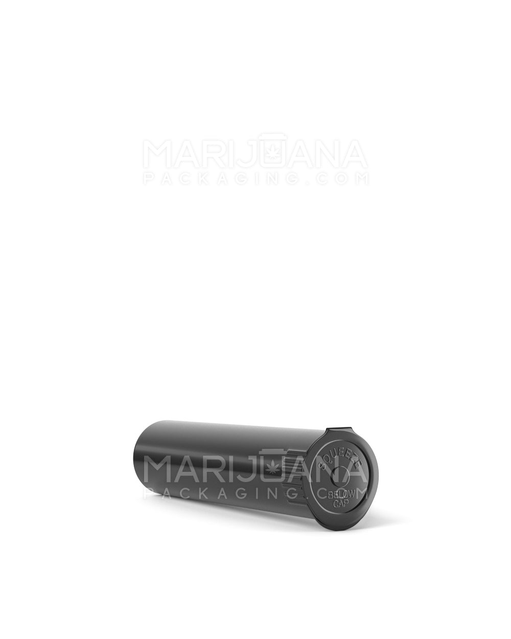Child Resistant | Pop Top Opaque Plastic Pre-Roll Tubes (Open) | 78mm - Black - 1200 Count