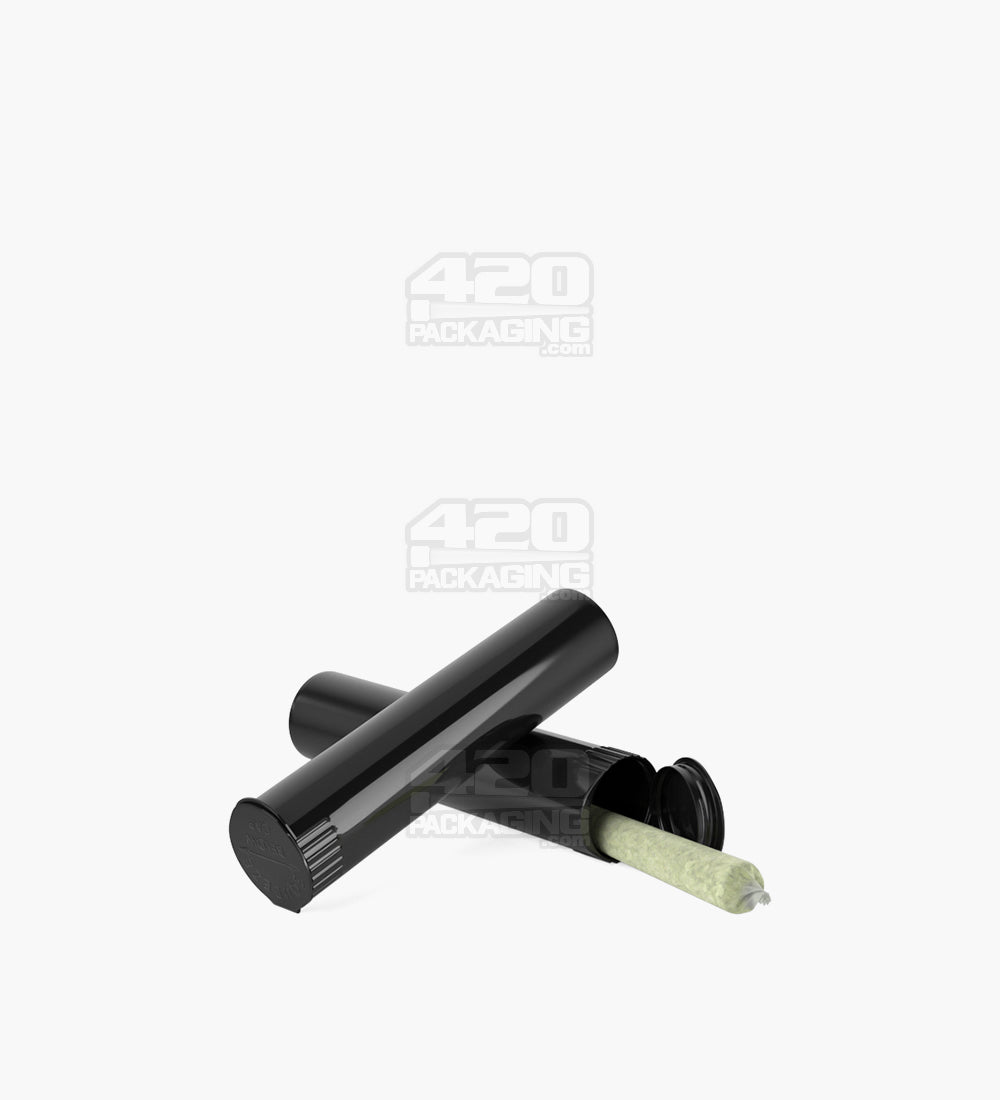 Child Resistant | Pop Top Opaque Plastic Pre-Roll Tubes | 80mm - Black - 1000 Count