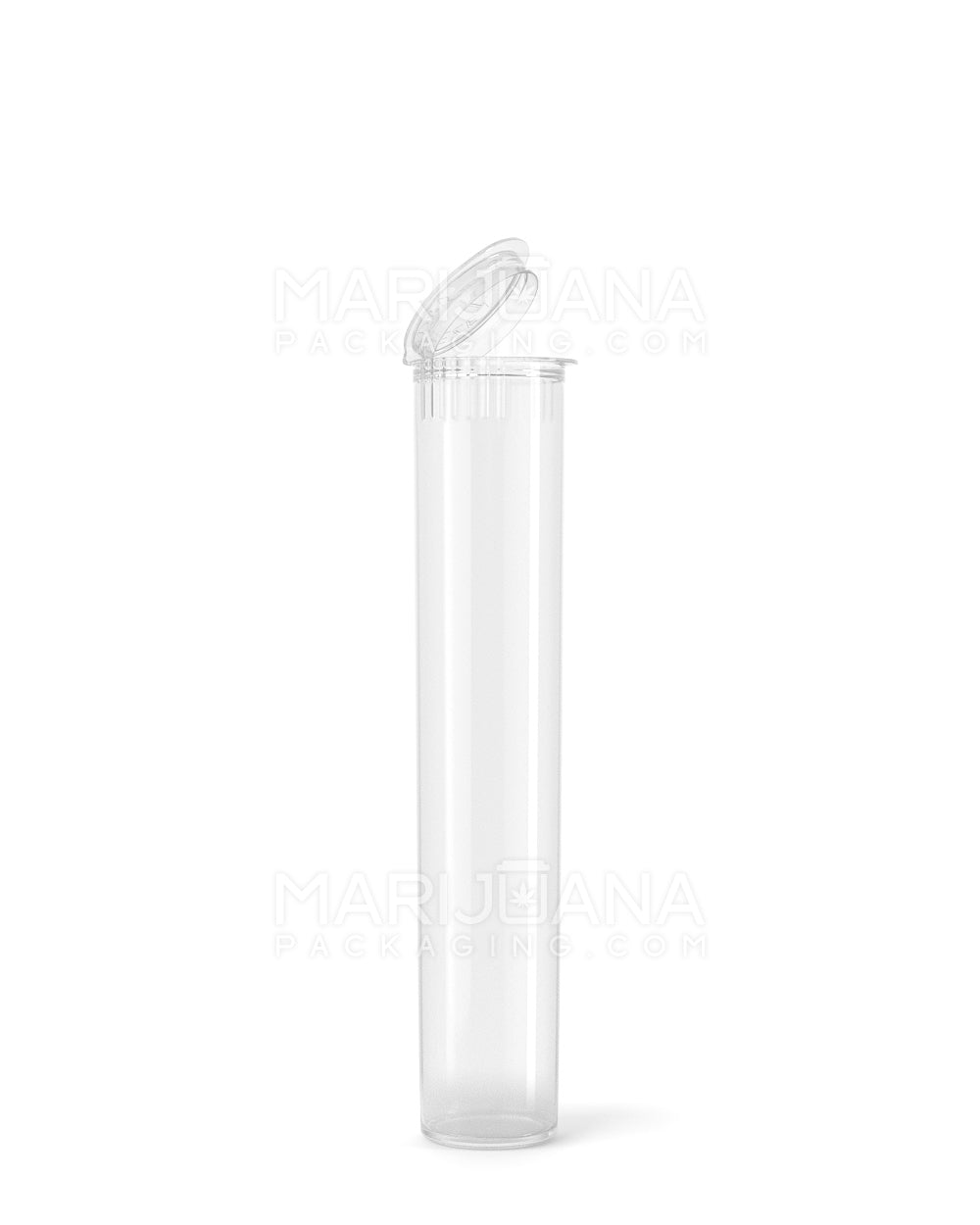 Child Resistant Pop Top Plastic PCR Pre-Roll Tubes (Open) | 95mm - Clear | Sample