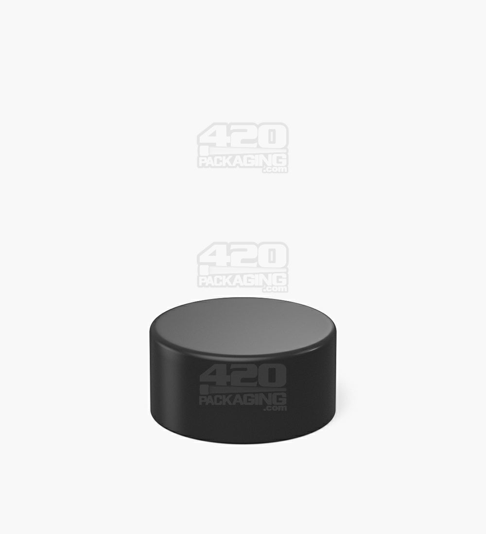 Child Resistant | Smooth Push Down & Turn Plastic Caps w/ Foil & Heat Liner | 28mm - Matte Black - 504 Count