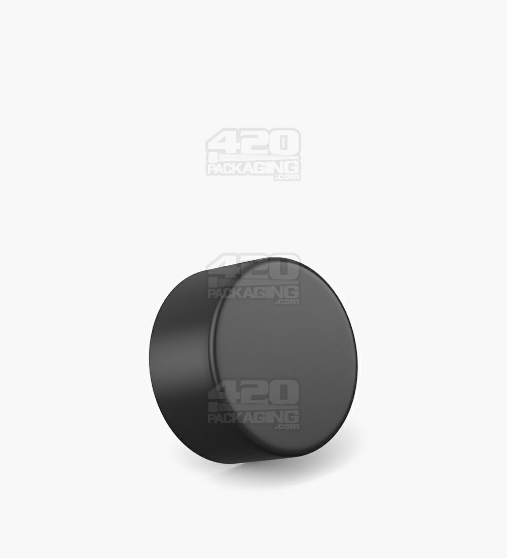 Child Resistant | Smooth Push Down & Turn Plastic Caps w/ Foil & Heat Liner | 28mm - Matte Black - 504 Count
