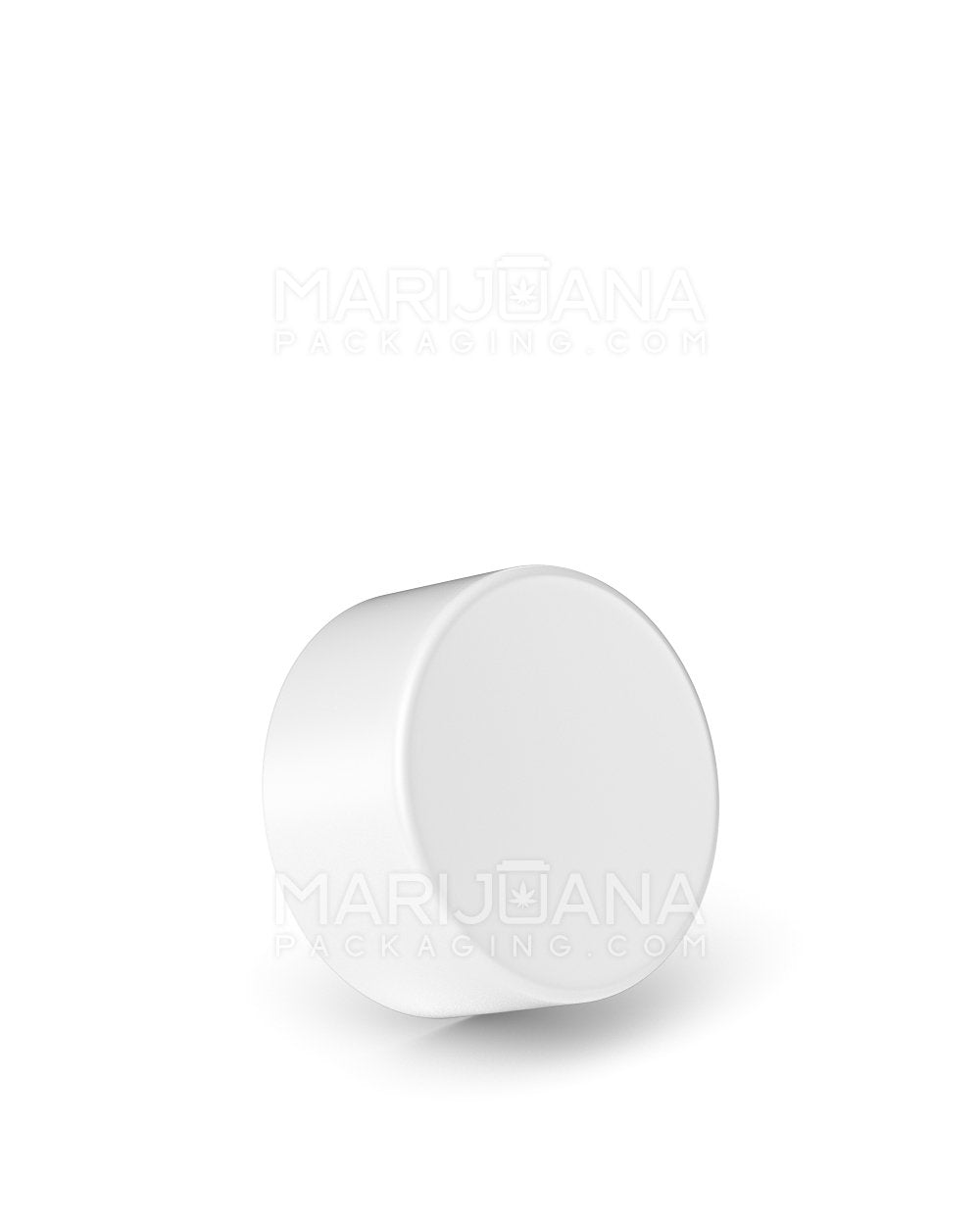 Child Resistant Smooth Push Down & Turn Plastic Caps w/ Foil Liner | 28mm - Matte White | Sample