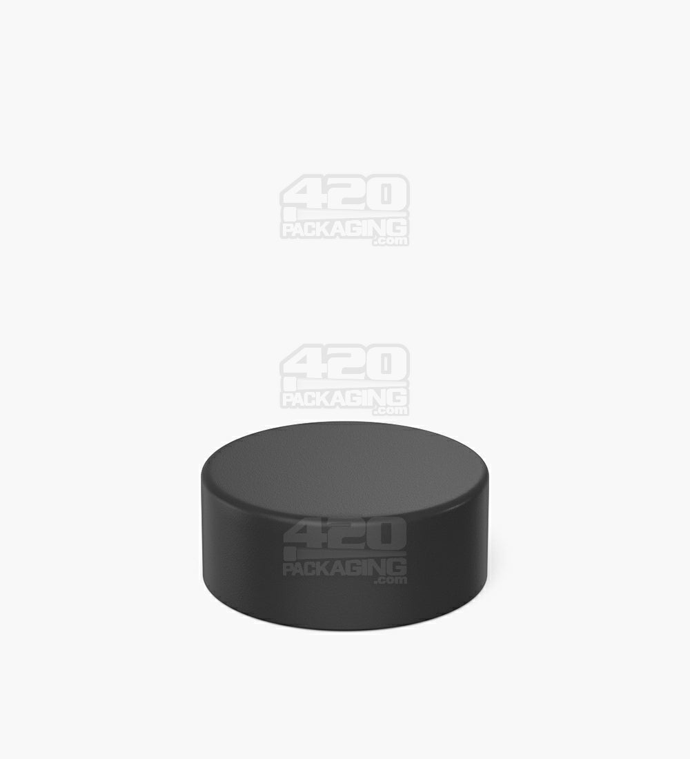 Child Resistant | Smooth Push Down & Turn Plastic Caps w/ Foil & Heat Liner | 38mm - Matte Black - 320 Count