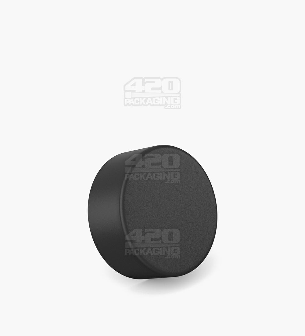 Child Resistant | Smooth Push Down & Turn Plastic Caps w/ Foil & Heat Liner | 38mm - Matte Black - 320 Count