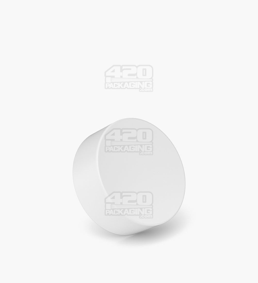 Child Resistant | Smooth Push Down & Turn Plastic Caps w/ Foil & Heat Liner | 38mm - Matte White - 320 Count