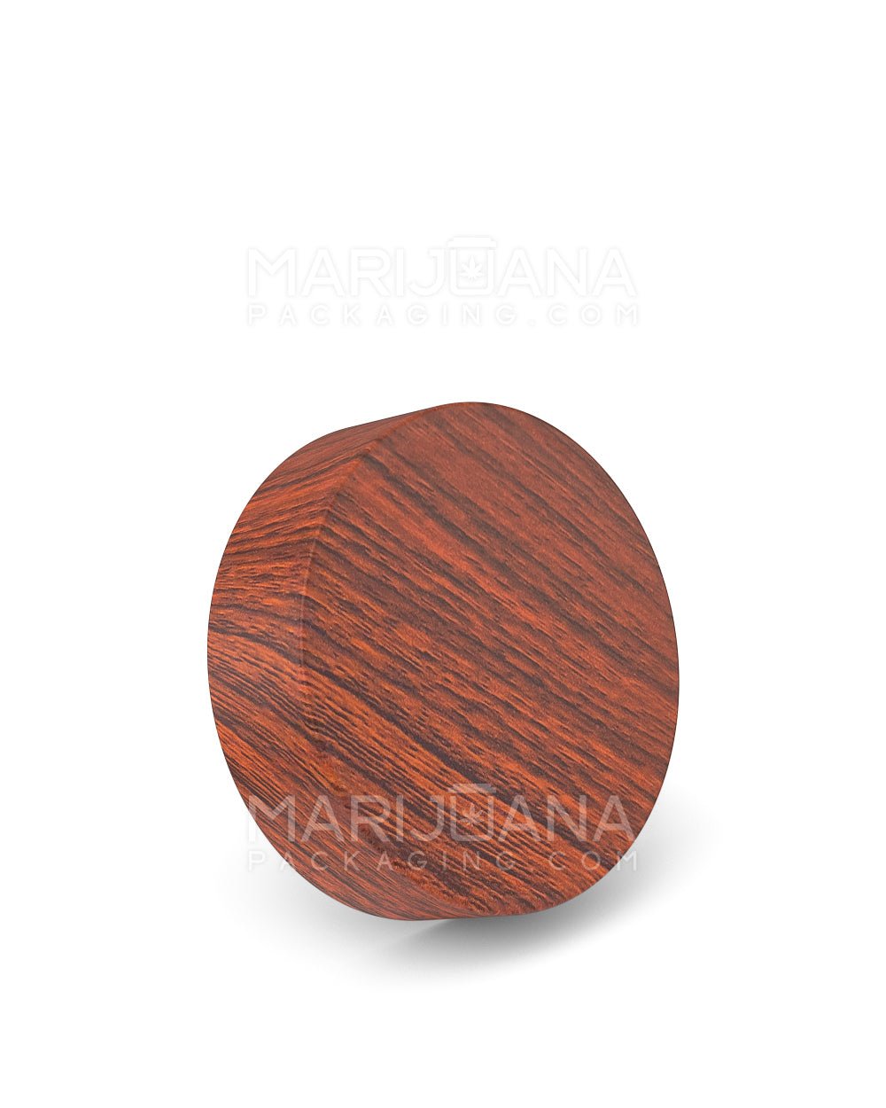Child Resistant Flat Push Down & Turn Plastic Caps w/ Foam Liner | 53mm - Redwood | Sample