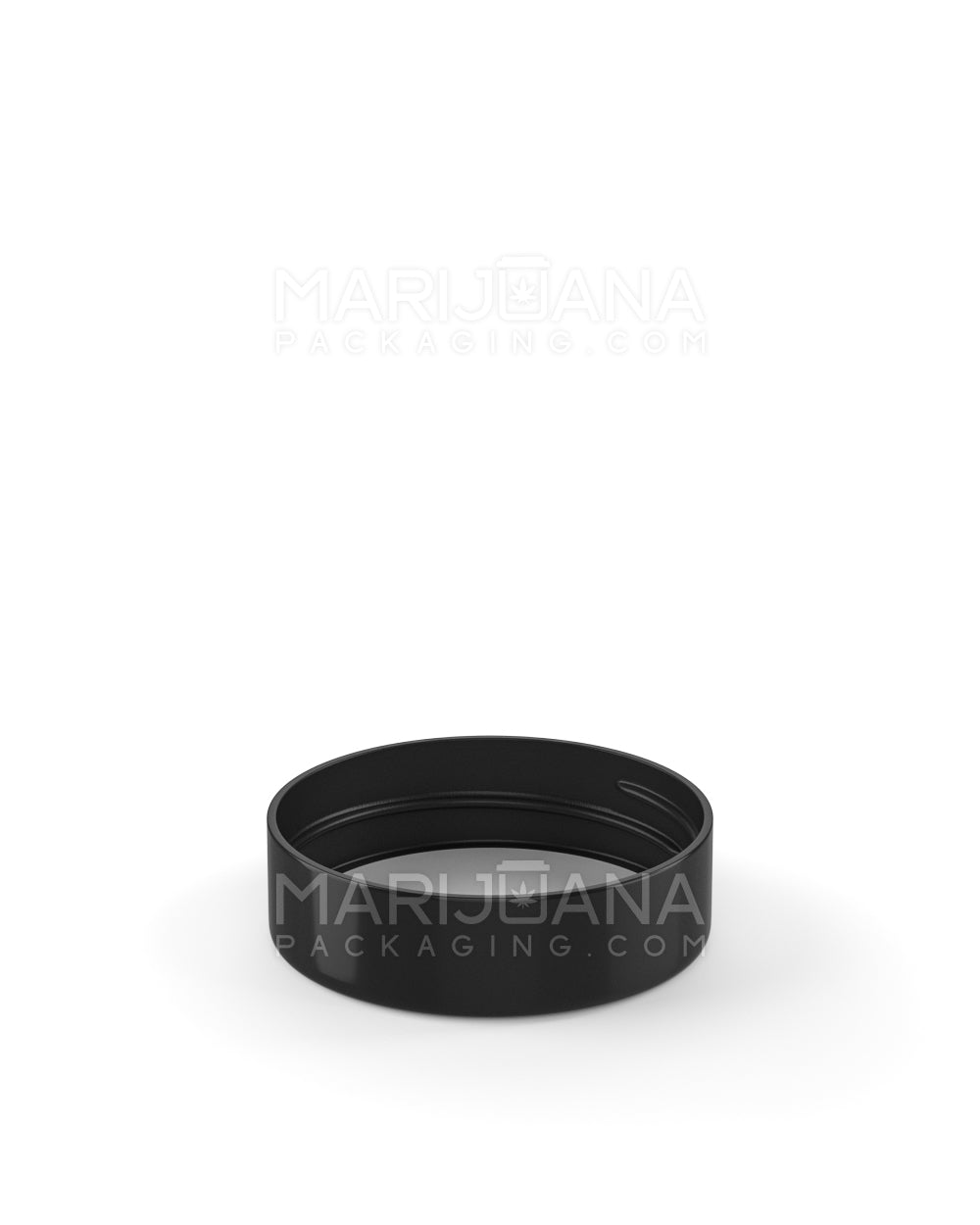 Glossy black twist on cap underneath top of lid
