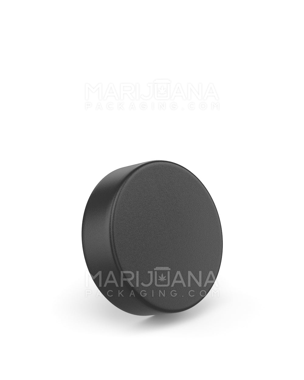 Child Resistant Smooth Push Down & Turn Plastic Caps w/ Foam Liner | 50mm - Matte Black | Sample