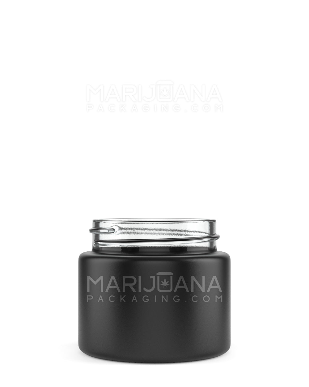 Straight Sided Matte Black Glass Jars | 50mm - 2oz - 200 Count