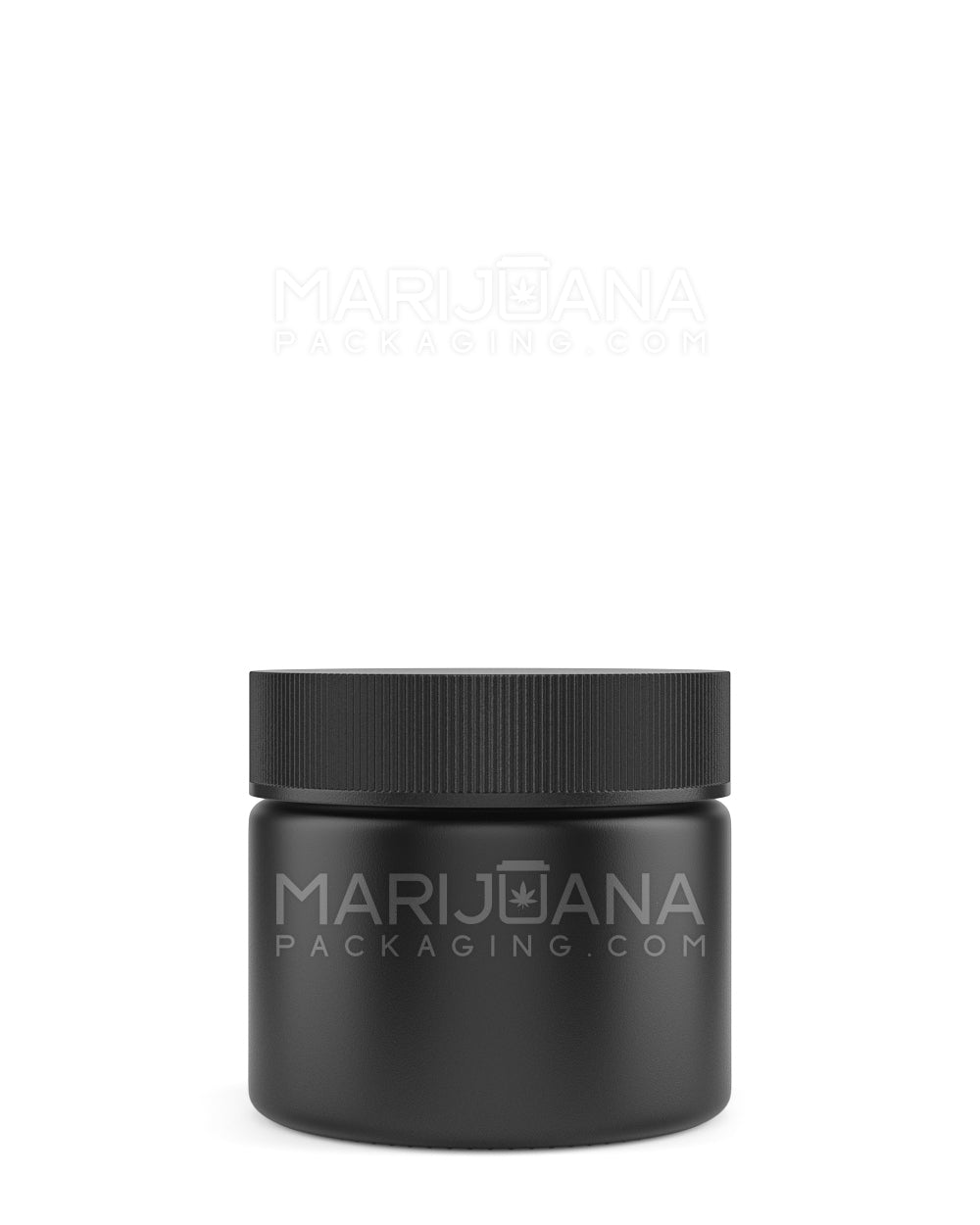 Straight Sided Matte Black Glass Jars | 50mm - 2oz - 200 Count