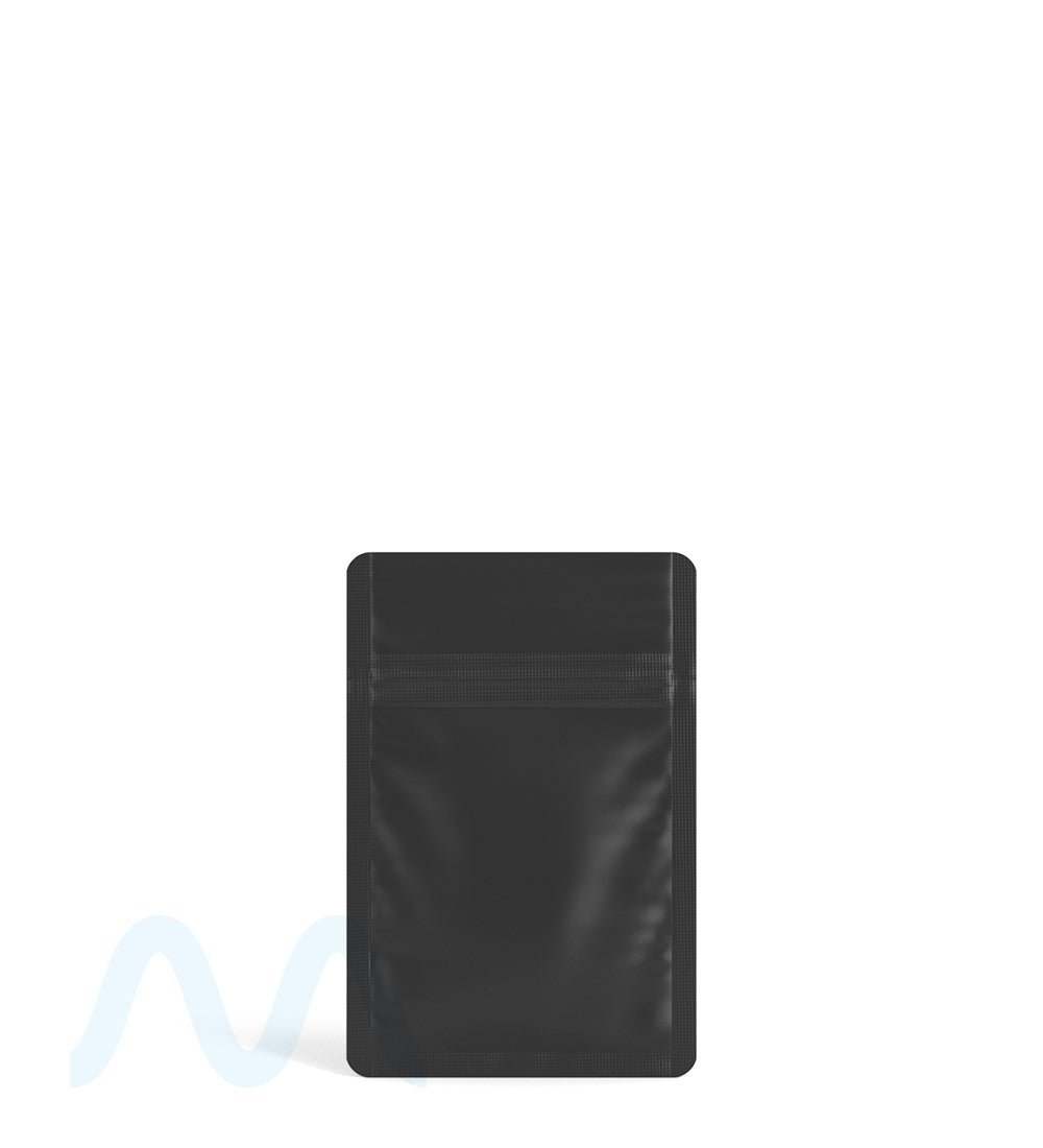 Tamper Evident Matte Black PCR Mylar Bags (No Tear Notch) | 3in x 4.5in - 1g | Sample