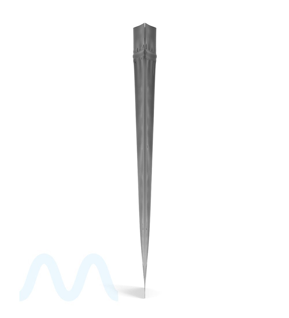 Tamper Evident Glossy Black PCR Mylar Bags for Pre-Roll/Syringe (Tear Notch) | 2.5in x 9in - 3.5g | Sample