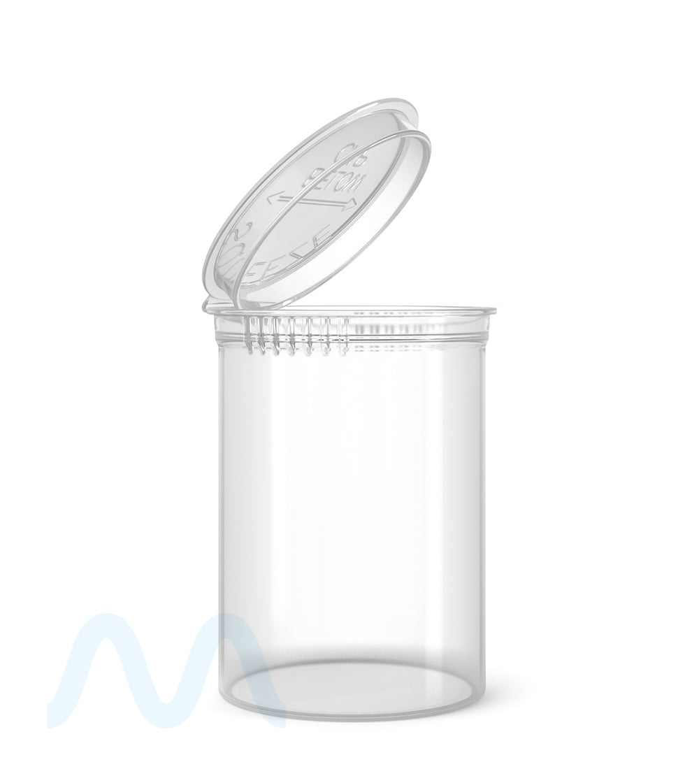 Child Resistant Clear Pop Top PCR Bottles | 30dr - 7g | Sample