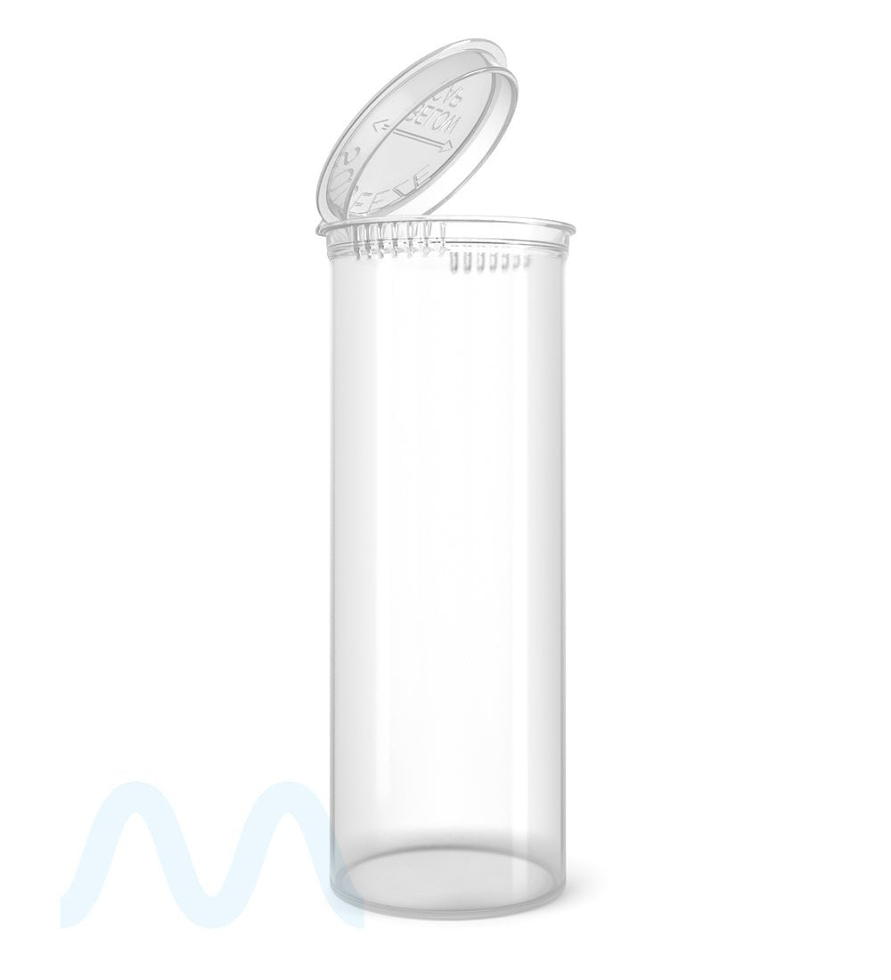 Child Resistant Clear Pop Top PCR Bottles | 60dr - 14g | Sample