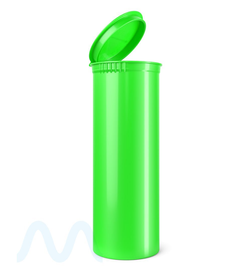 Child Resistant Opaque Lime Pop Top PCR Bottles | 60dr - 14g | Sample