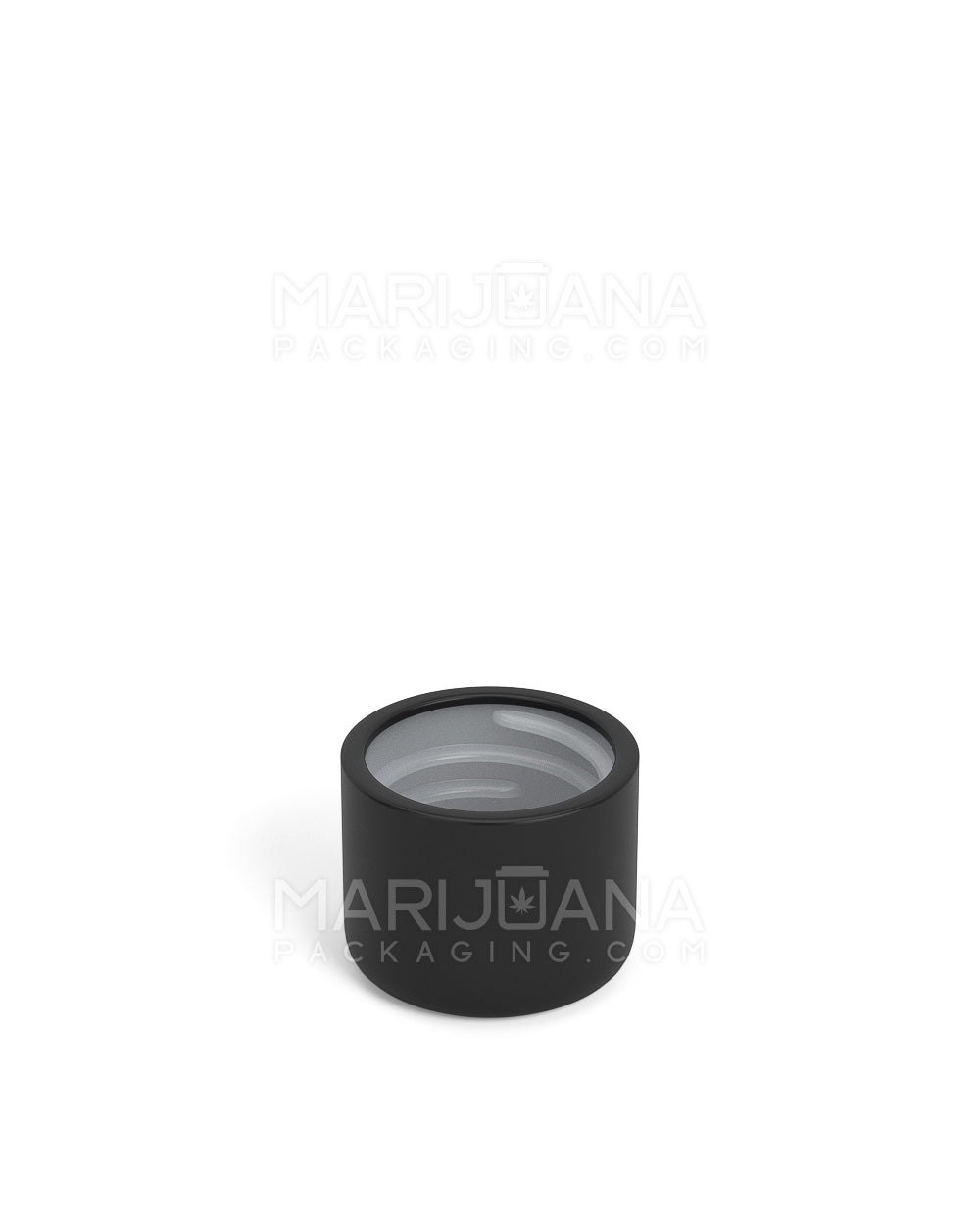 Black matte dome 18mm cap, under view
